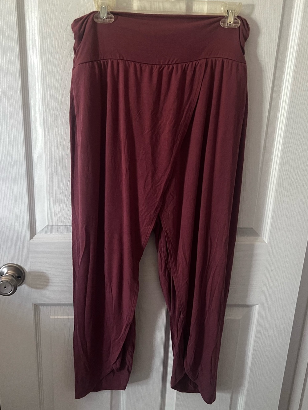 Athleta Burgundy Harem Track Pants